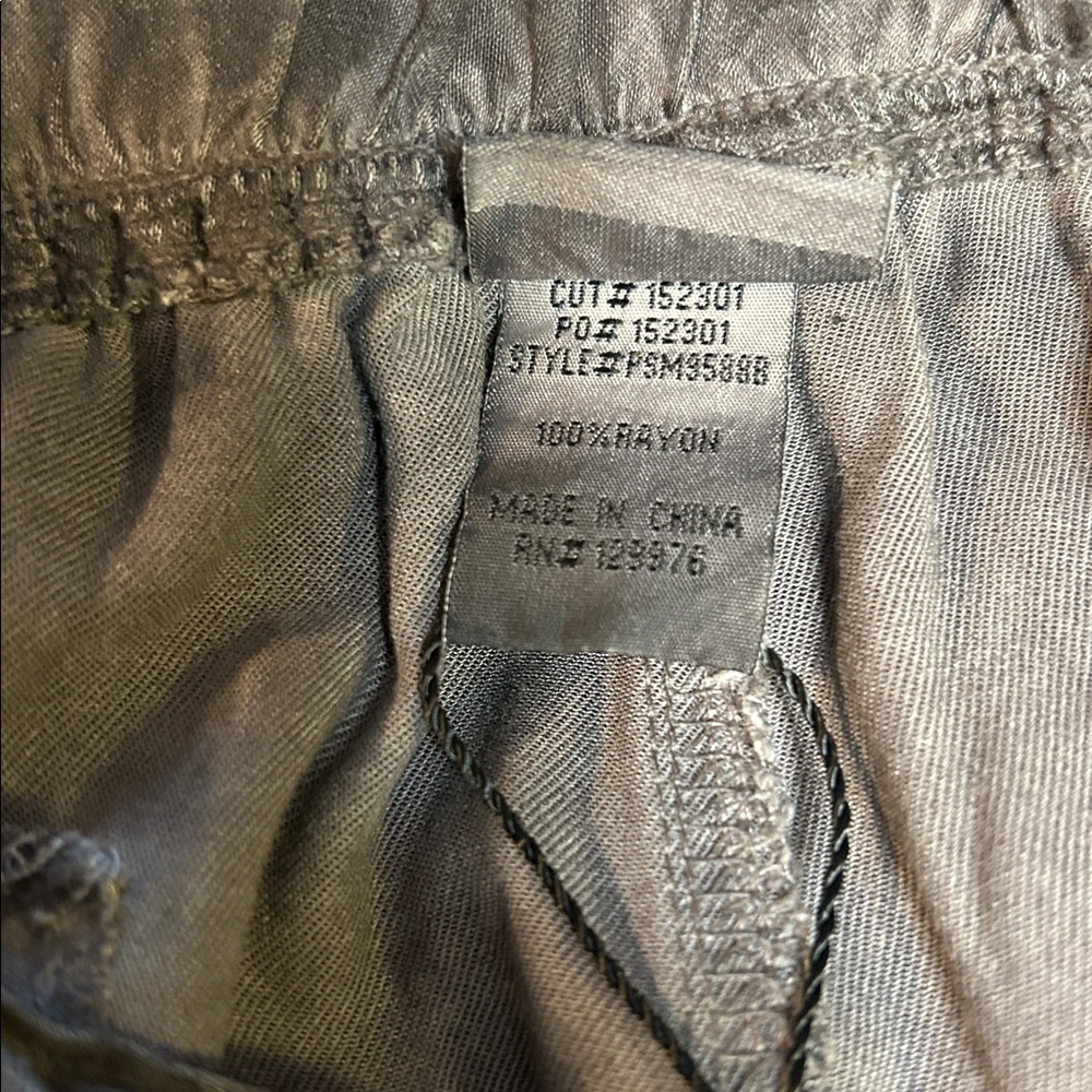 XCVI wide leg distressed drawstring wide leg pants medium gray - Picture 7 of 11